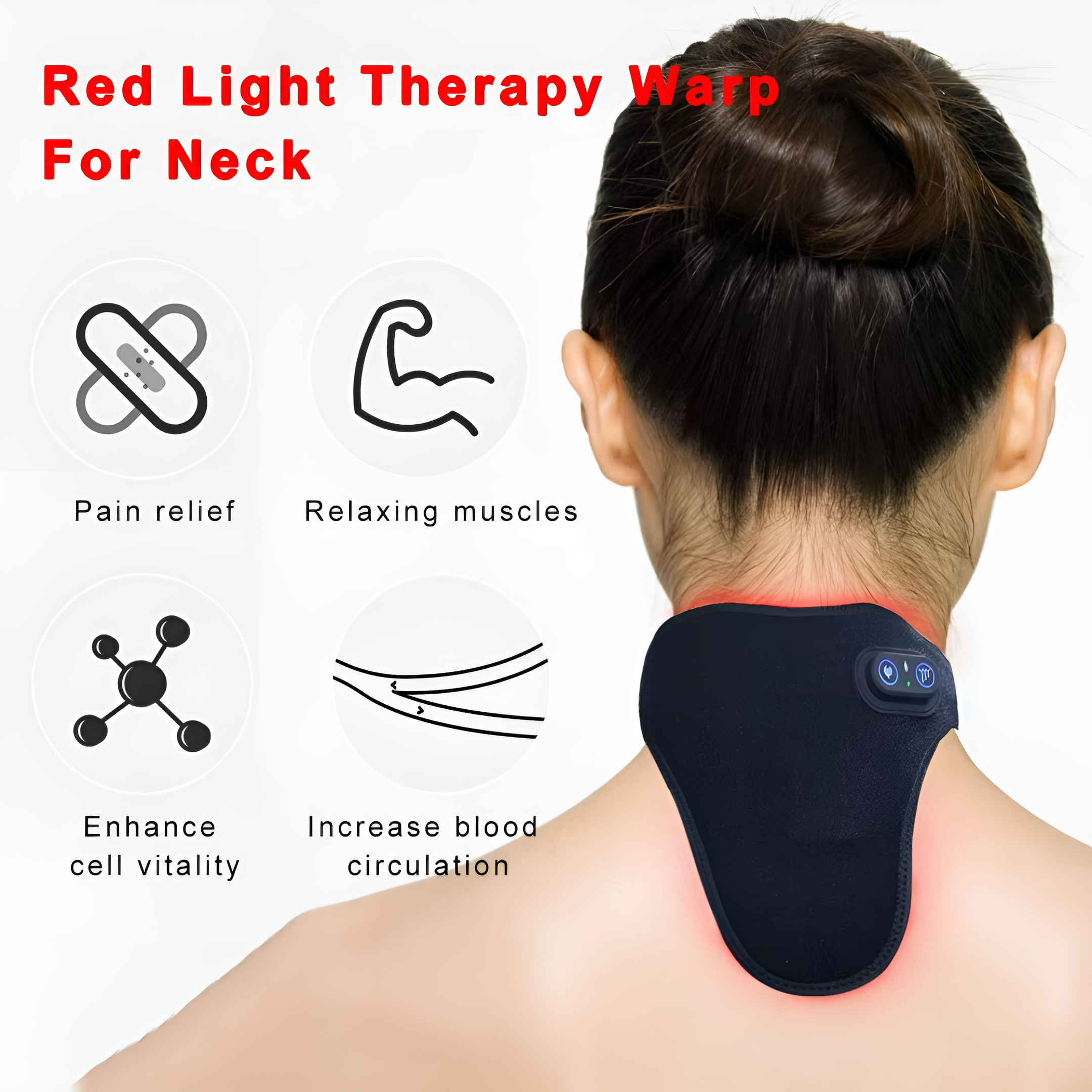 Red Light Neck Wrap | Relief for Cervical Arthritis & Muscle Soreness