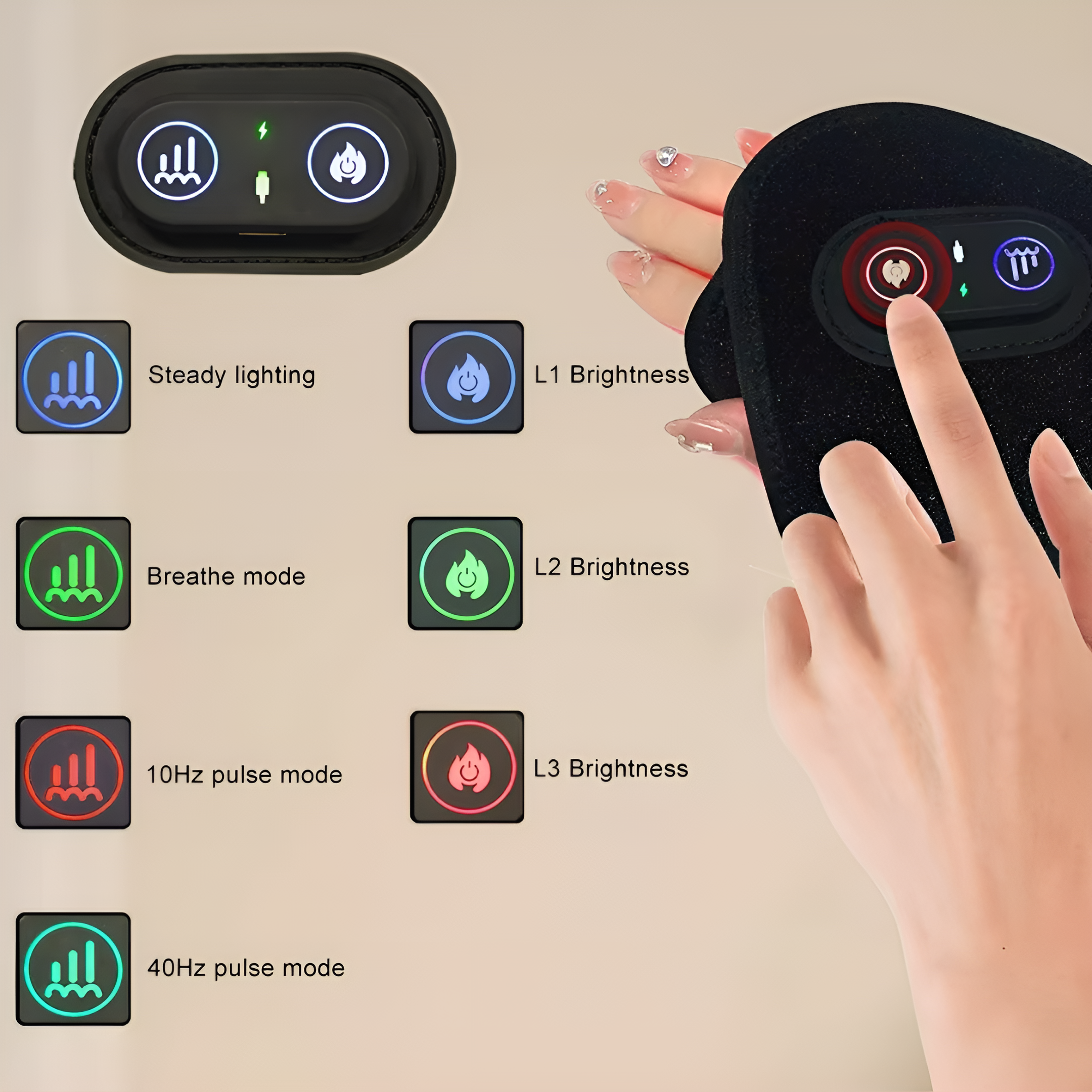 Wrist Red Light Therapy Wrap | Arthritis & Carpal Tunnel Relief