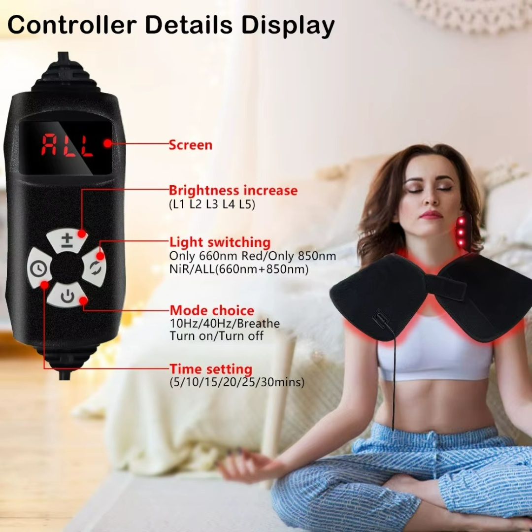 Shoulder Red Light Therapy Wrap for Rotator Cuff & Arthritis Relief