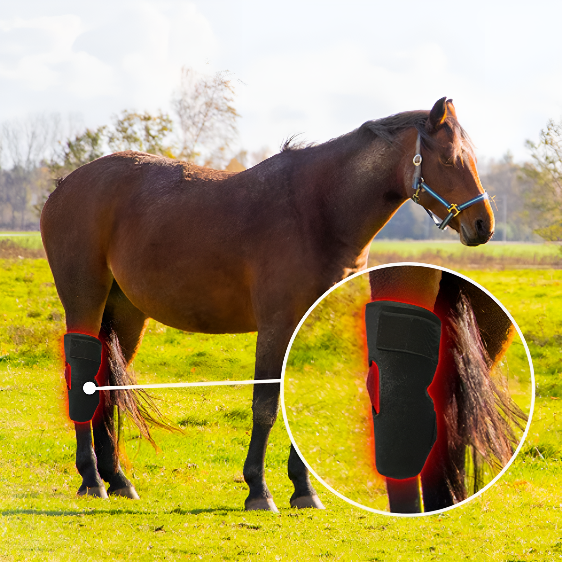 Equine Red Light Therapy Hock Wrap – Infrared Horse Joint Pain & Inflammation Relief