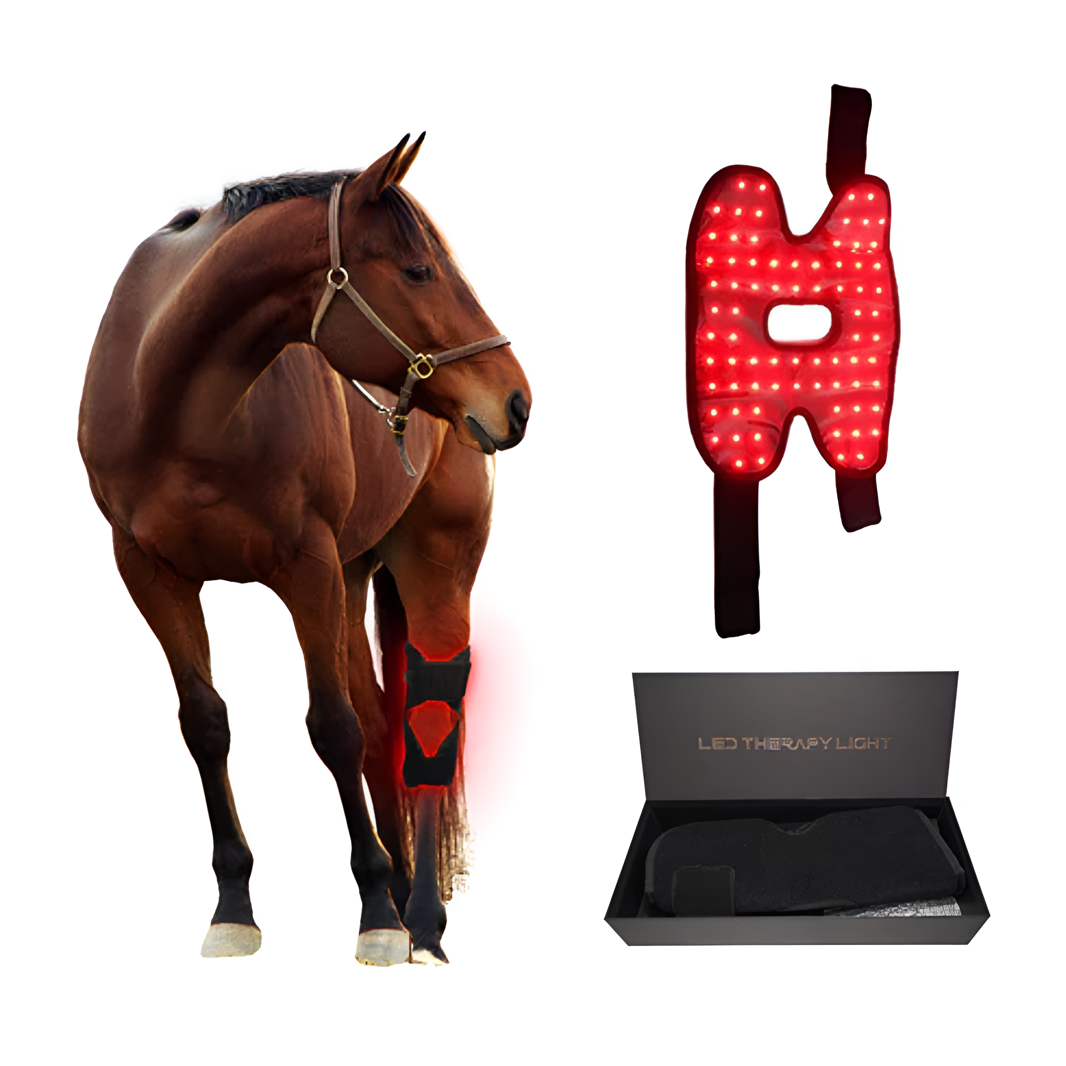 Equine Red Light Therapy Hock Wrap – Infrared Horse Joint Pain & Inflammation Relief
