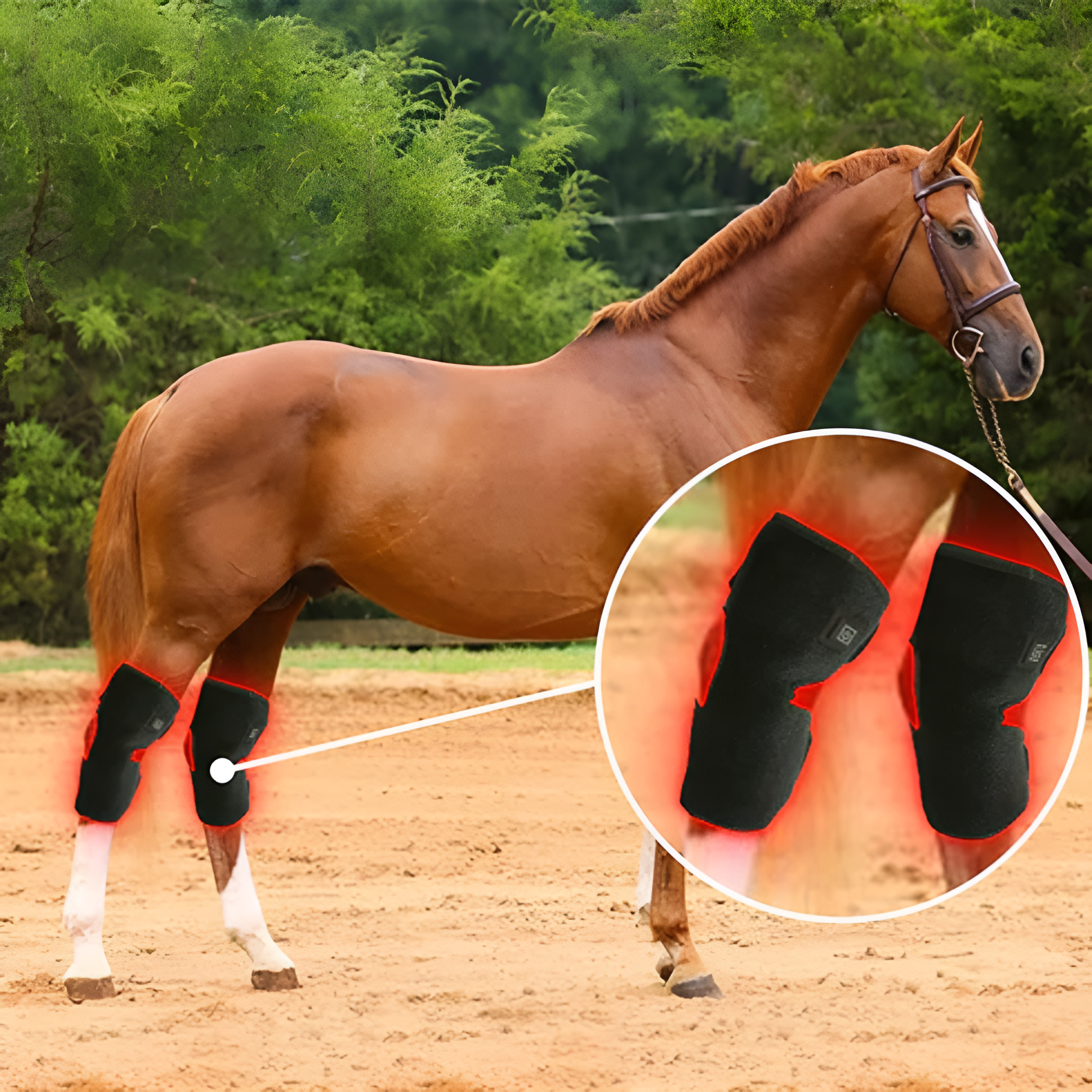 Equine Red Light Therapy Hock Wrap – Infrared Horse Joint Pain & Inflammation Relief