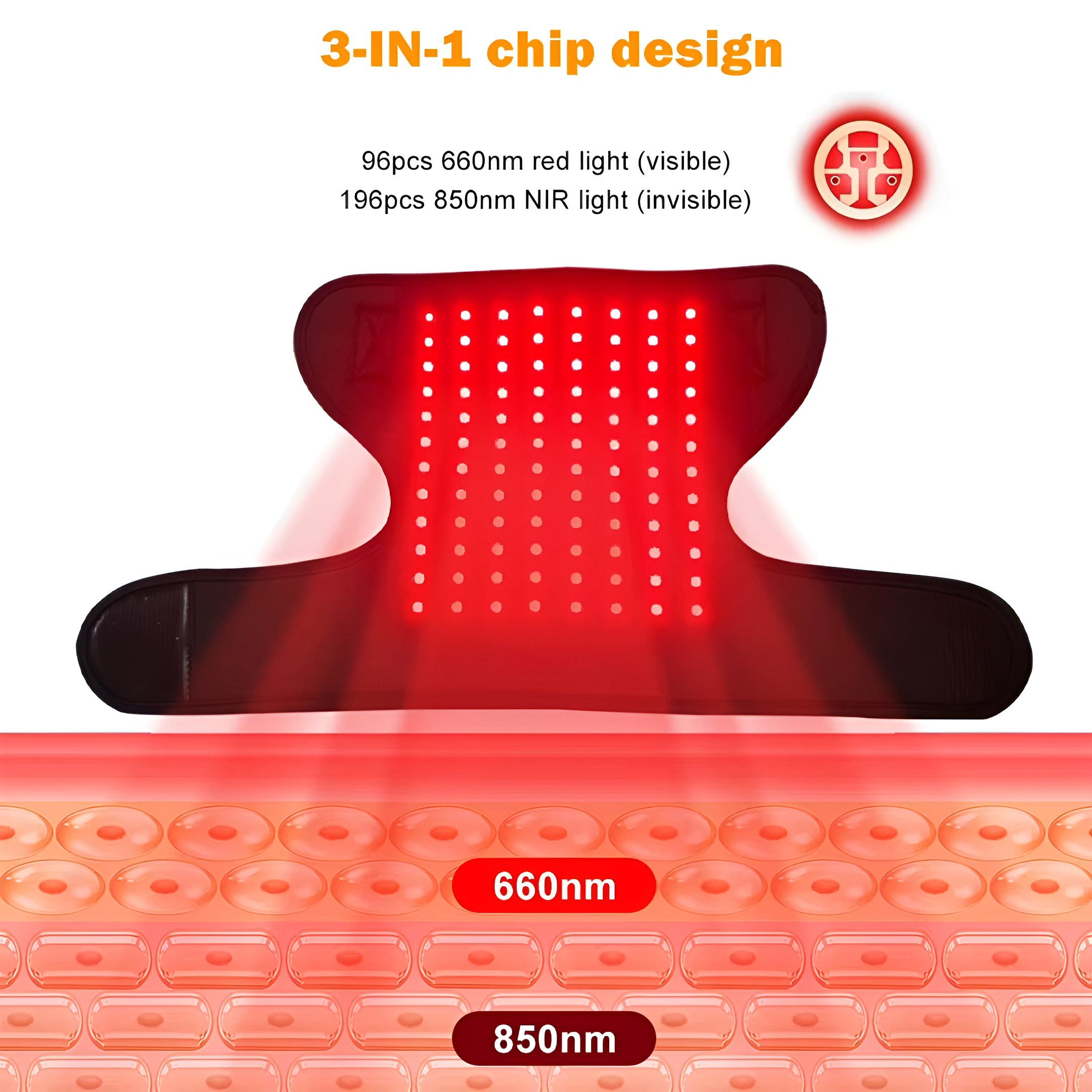 Red Light Shoulder Wrap | Infrared Relief for Tendonitis & Muscle Pain