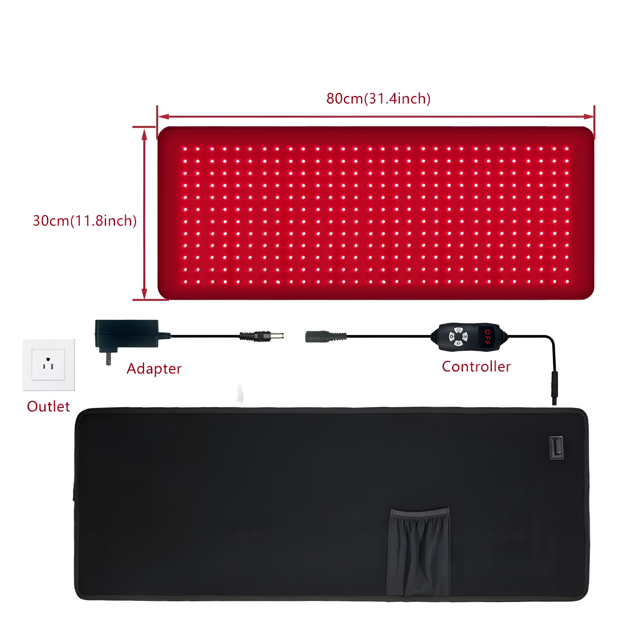 Red Infrared Lower Back Pad | Red Light Therapy for Arthritis & Muscle Inflammation