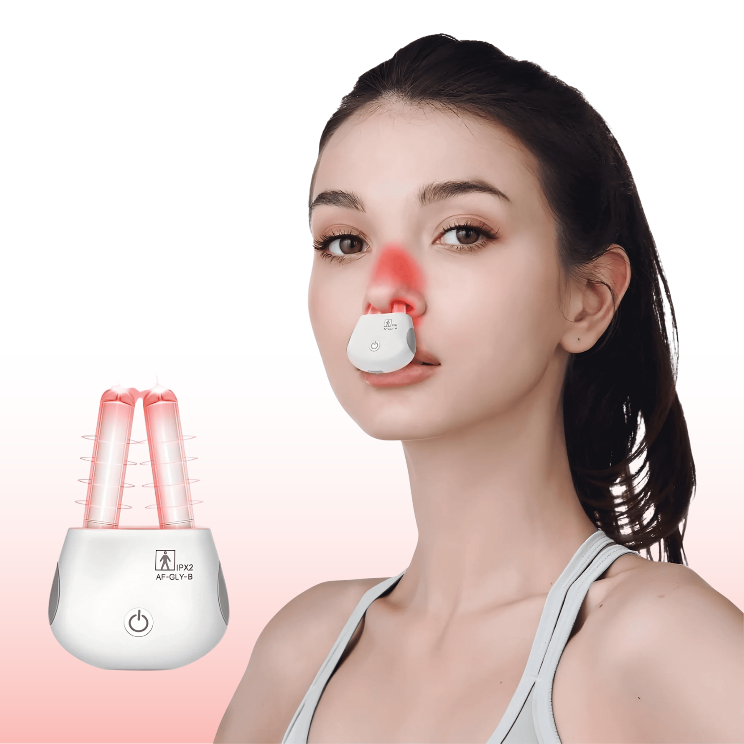 Red Light Nasal Therapy Device For Sinus Pressure Relief