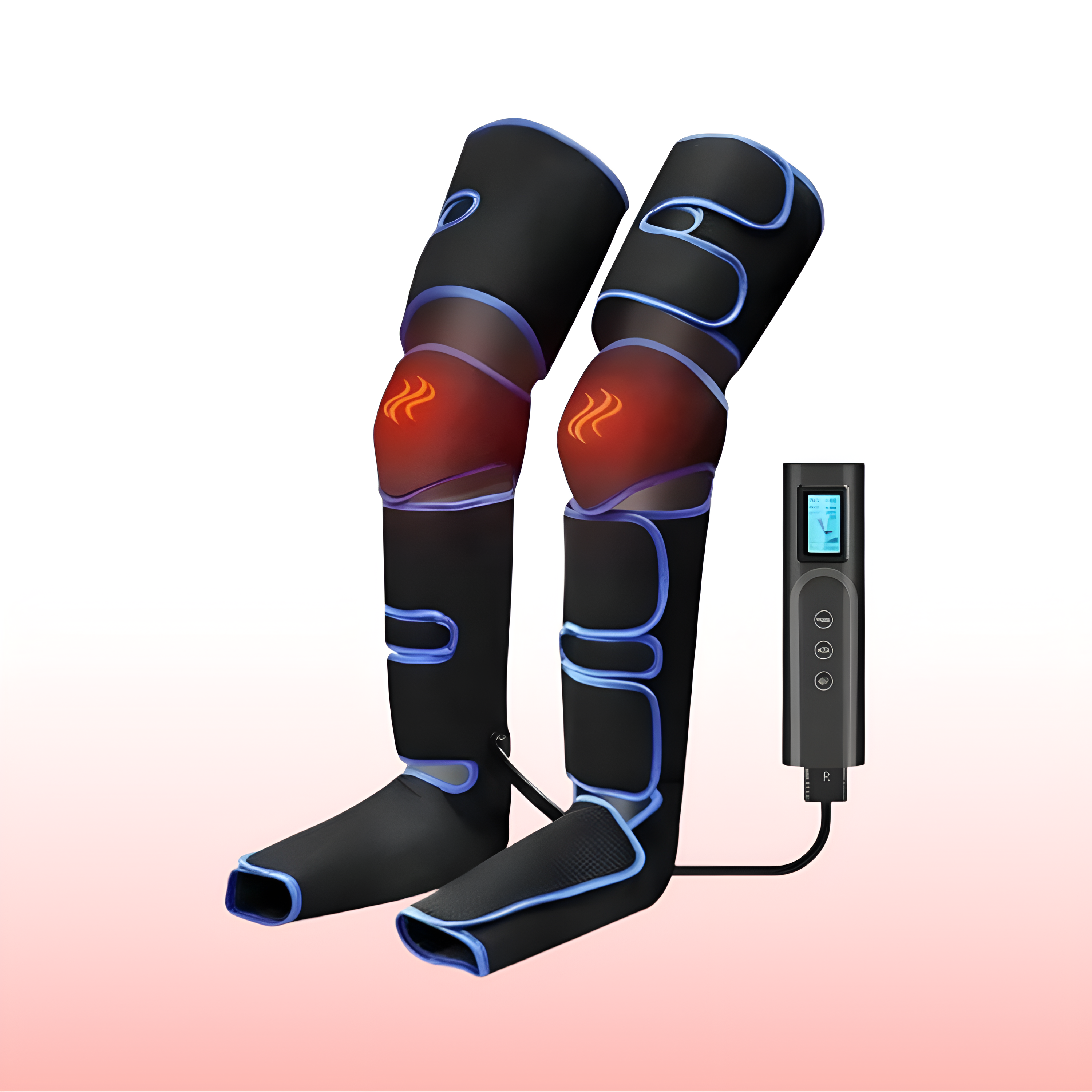 Full Air Compression Leg Massager with Heat Therapy for Recovery & Circulation